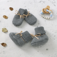 Booties & Mittens – Zacht & Warm – Handschoenen en Schoentjes Set Grijs / 13 (6–12 maanden) | Educatief Speelgoed