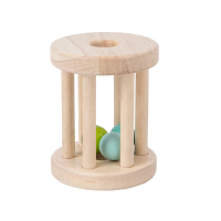 Music Rattle™ – Vrolijke Rolkooi – Houten Rammel Speelgoed Zilveren bal | Educatief Speelgoed