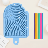 FidgetFrost – Speels & Zacht – Siliconen Busy Board Blauwe ijspinnen | Educatief Speelgoed