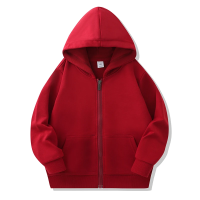 CoolKids – Stoer & Warm – Hoodie met rits Donkerrood / 140 (7 8 jaar) | Educatief Speelgoed