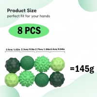 MagniFun – Rustgevend & Leuk – Magnetische Siliconen Ballen Groen / 8 | Educatief Speelgoed