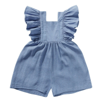 Mini Fashion™   Zomers & Schattig   Kinder Jumpsuit Meisjes Blauw / 90 (12 24 maanden) | Educatief Speelgoed