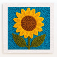 ThreadArt – Handgemaakt & Kleurrijk – Dieren Borduurset Zonnebloem B | Educatief Speelgoed