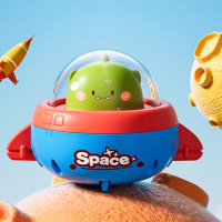 Push and Go UFO Toy – Motoriek & Speels – UFO Speelgoed Dinosaurus | Educatief Speelgoed