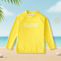 SunShield – Beschermend & Soepel – Kinder SurfShirt met Lange Mouwen en UPF 50+ Geel / 150 (10–11 jaar) | Educatief Speelgoed