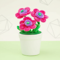 CraftBloom – Kleurrijk & Creatief – DIY Bloempot Knutselset Zonnebloemroze | Educatief Speelgoed