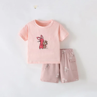 SunnyBloom – Zomer & Schattig – Matchende Zomerset Roze konijntje omhelzing / 100 (2 3 jaar) | Educatief Speelgoed