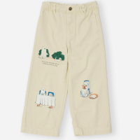 TrendStyle – Trendy & Comfortabel – Kinderbroek Jogging Denim Stijl Katoen Beige / 120 (5–6 jaar) | Educatief Speelgoed