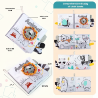 SoftTails – Kleurrijk & Sensorisch – Baby staartboekje Dierenstofboek | Educatief Speelgoed
