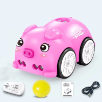 RoboBus – Intelligent & Interactief – Mini Afstandsbediening Auto Roze biggetje | Educatief Speelgoed