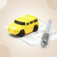 LineDrive – Creatief & Interactief – Auto met Magische Penbesturing Gele Auto | Educatief Speelgoed