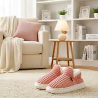 WarmNest – Knuffelzacht & Warm – Anti Slip Pantoffels Roze / 34/35 (8–10 Jaar) | Educatief Speelgoed