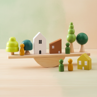 Wooden Forest Blocks – Creatief & Ontwikkeling – Houten Stapel Blokken Set Huis | Educatief Speelgoed
