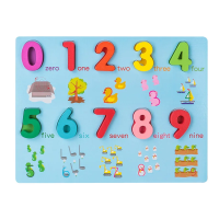 SmartBoard – Kleurrijk & Educatief – Montessori Cijfer & Letter Leerpuzzel Cijfers (0 9) | Educatief Speelgoed