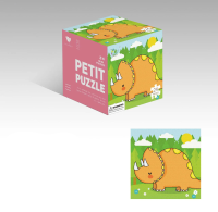 Tiny Brain Boost™ – Leren Met Plezier – Dieren Kinderpuzzel Oranje Dino | Educatief Speelgoed