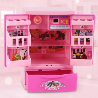 Pretend Play Kitchen Set – Creatief & Rollenspel – Keuken Speelgoed Koelkast / Roze | Educatief Speelgoed