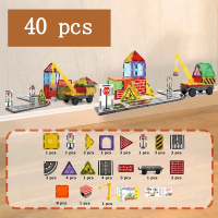 MagnetoTrack – Creatief & Speels – Magnetische tegels Autoset Constructie & Verkeer – 40 stuks | Educatief Speelgoed
