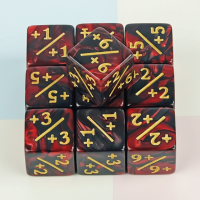 RollSmart – Speels & Leerrijk – D6 Dobbelstenen voor Kaartspellen Zwart Rood | Educatief Speelgoed