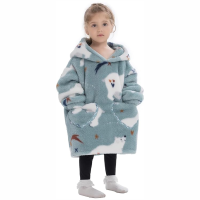 HappySnug – Schattig en comfortabel – Kinderdeken met capuchon One Size (1 3 jaar) / IJsbeer | Educatief Speelgoed
