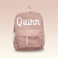 Kids Backpack – Gepersonaliseerde Rugzak voor Kinderen Roze Wit | Educatief Speelgoed