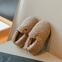 WarmSteps – Comfortabel & Knus – Pluche Winter Schoentjes voor Kinderen Kaki / 28 (6–7 jaar) | Educatief Speelgoed