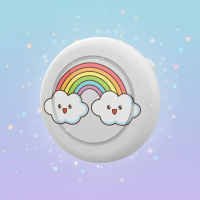 HiddenDot – Slim & Veilig – Broche AirTag hoesje Regenboog | Educatief Speelgoed