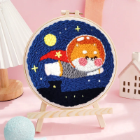 SoftLoop – Zacht & Creatief – DIY Punch Needle Thuisdecor Set Over Corgi | Educatief Speelgoed