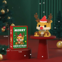 HolidayBlocks – Vrolijk & Decoratief – Kerst Mini Bouwstenen Rendier | Educatief Speelgoed
