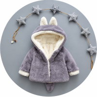 CozyPrincess – Warm & Zacht – Pluche Meisjesjas met Capuchon Grijs / 70 (0–3 maanden) | Educatief Speelgoed