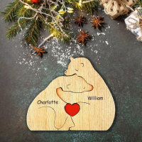 Family Puzzle™ – Gepersonaliseerd Moederdag Cadeau met Berenfamilie 2 Grote Beren | Educatief Speelgoed