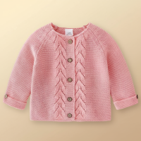 CozyCub – Comfortabel & Modieus – Gebreide Kinder Cardigan Sweater Donkerroze / 100 (18 24 maanden) | Educatief Speelgoed