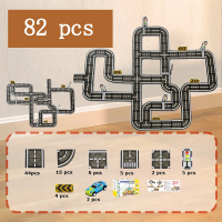 MagnetoTrack – Creatief & Speels – Magnetische tegels Autoset Op de weg (XL)   82 stuks | Educatief Speelgoed