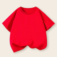 SimpleWear – Casual & Zacht – Relax Fit T shirt met Ronde Hals Rood / 100 (3–4 jaar) | Educatief Speelgoed