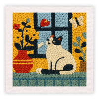 ThreadArt – Handgemaakt & Kleurrijk – Dieren Borduurset Kat B | Educatief Speelgoed