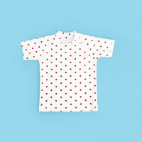 SunnyGuard – Zomers & Beschermend – Anti UV Kinder Zwemshirt met Korte Mouwen 140 (8–9 jaar) / Stippen | Educatief Speelgoed