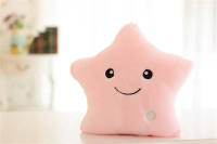 Glow Star Pillow™ – Sterrenpret in bed – Lichtgevend Knuffel kussen Roze Ster | Educatief Speelgoed