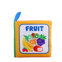 Rattle Book™   Geluid & Beweging   Stoffen Boekje Fruit 1 | Educatief Speelgoed