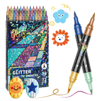 ArtShine – Kleurijk & Sprankelend – Dubbelzijdige Glitter & Lichtgevende Stiften Set Glitter   72 Kleuren | Educatief Speelgoed