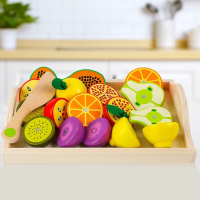 MiniChef – Leuk & Creatief – Houten Magnetische Keuken Speelset Kleurrijke Mand | Educatief Speelgoed