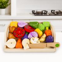 MiniChef – Leuk & Creatief – Houten Magnetische Keuken Speelset Kleine Groentes | Educatief Speelgoed