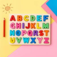 AlphaBlocks – Houten & Educatief – 3D letterpuzzel Hoofdletters | Educatief Speelgoed