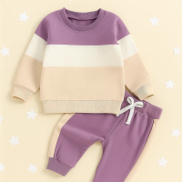 KidoFlex – Casual & Comfortabel – Sweatshirt met Joggingbroek Paars / 70 (0–6 maanden) | Educatief Speelgoed