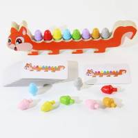 Sensory Color Sticks™ – Kleuren & Dieren – Kleuren Sorteer Spel Eekhoorn | Educatief Speelgoed