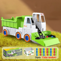 Power Mixer Truck™ – Draai & Bouw Pret – Speelgoed Bouwvoertuig Dumpwagen 35 stuks | Educatief Speelgoed