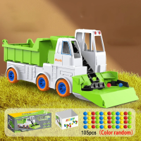 Power Mixer Truck™ – Draai & Bouw Pret – Speelgoed Bouwvoertuig Dumpwagen 105 stuks | Educatief Speelgoed