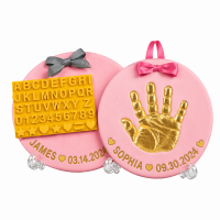 Baby Imprint Clay Kit – Herinnering & Uniek – Klei Afdruk Set Roze – Gouden herinneringsset | Educatief Speelgoed