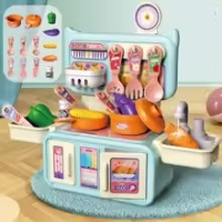 Little Kitchen Set™   Stimuleer Creativiteit & Sociale Interactie   Kleine Keuken Avonturen Set Blauw | Educatief Speelgoed