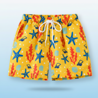 Beach Shorts – Lichtgewicht & speels – Tropisch Kinder Zwembroek Koraalrif / 140 (7–8 jaar) | Educatief Speelgoed