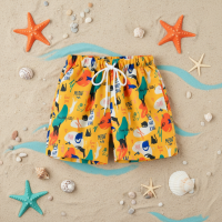Beach Shorts – Lichtgewicht & speels – Tropisch Kinder Zwembroek Speelse Katten / 100 (3–4 jaar) | Educatief Speelgoed