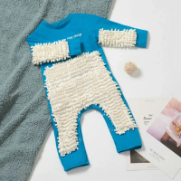 TinyCleaner – Zacht & Praktisch – Baby Jumpsuit voor Kruipen en Spelen Blauw / 90 (18–24 maanden) | Educatief Speelgoed